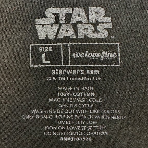Star Wars Darth Vader Death Star Tee Unisex L Black WeLoveFine - Picture 4 of 5
